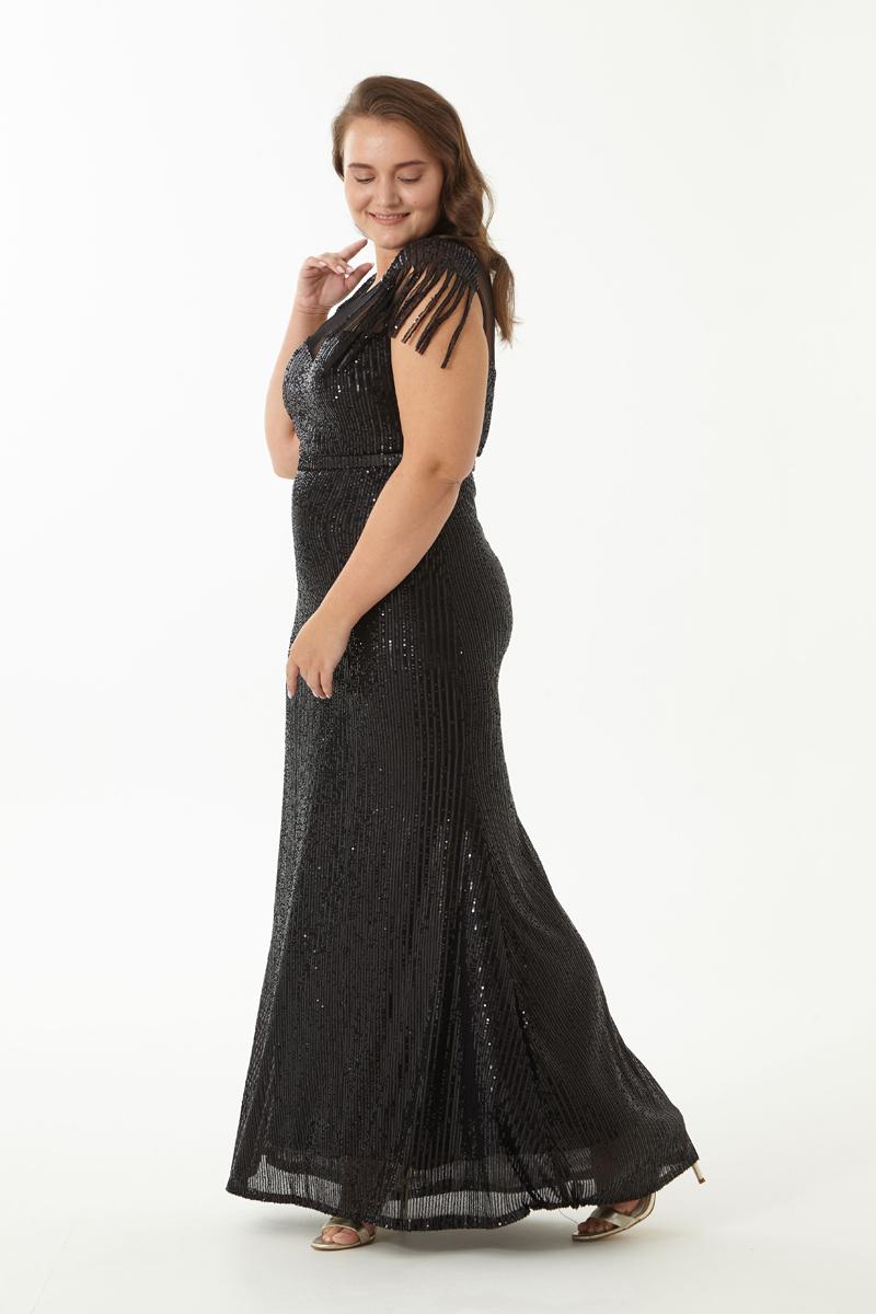 Black plus size maxi dress