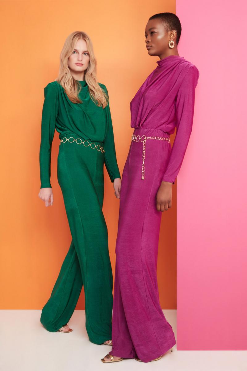 Green sendy long sleeve maxi overall