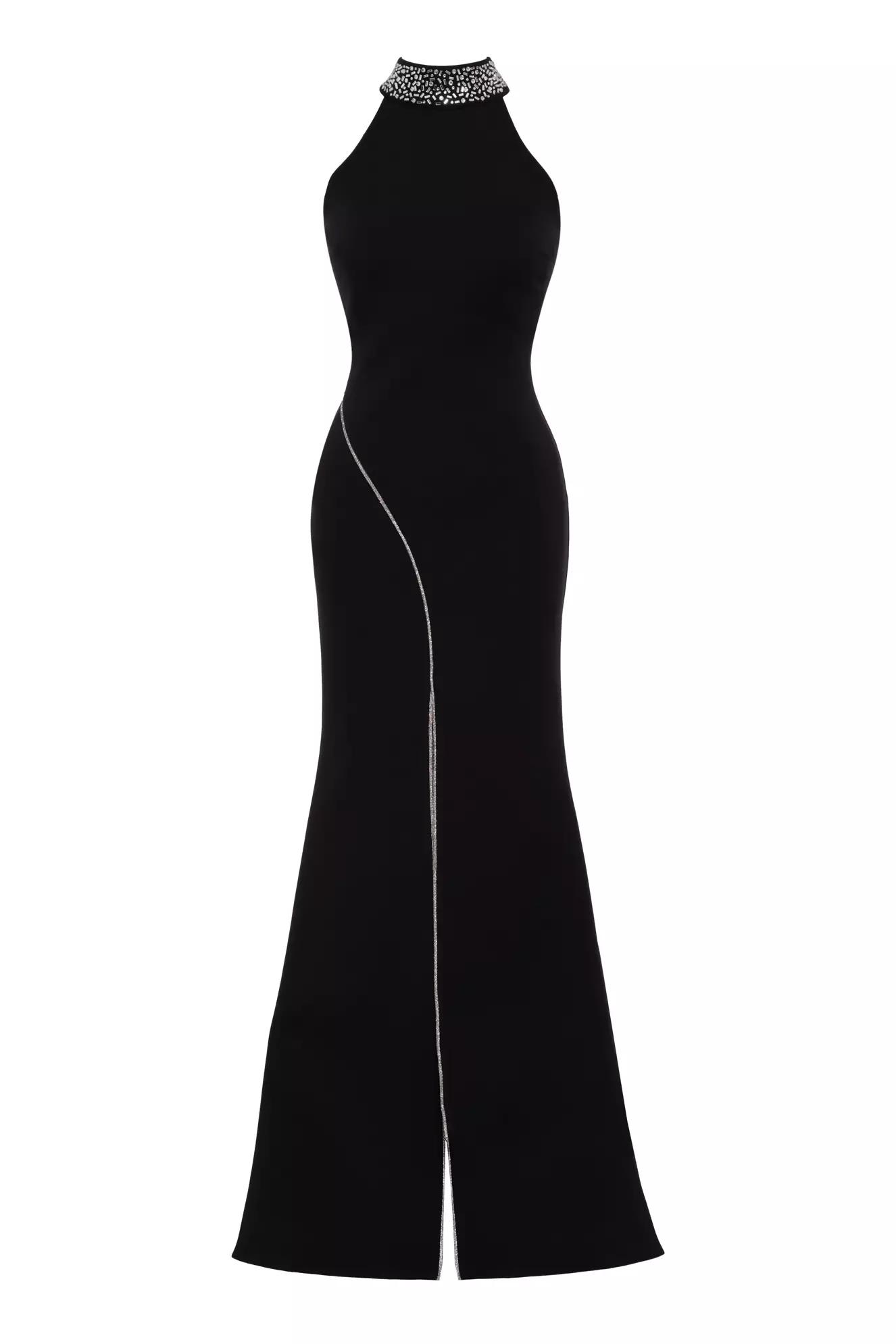 Black dolphin sleeveless maxi dress